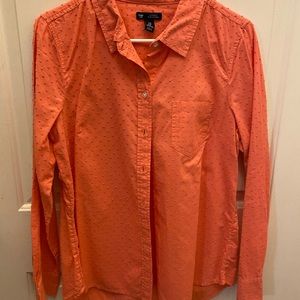Gap Blouse Button Front Long Sleeve Size Medium